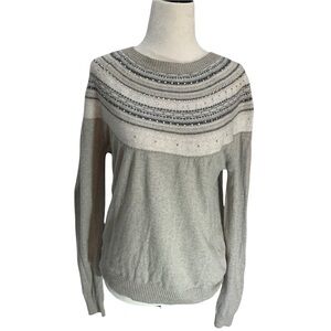 𝅺telluride Clothing Co. Cozy Fair Isle Lightweight Lambswool Sweater Size…